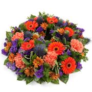 Orange &amp; Purple Wreath