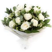 Twelve Long Stemmed White Roses